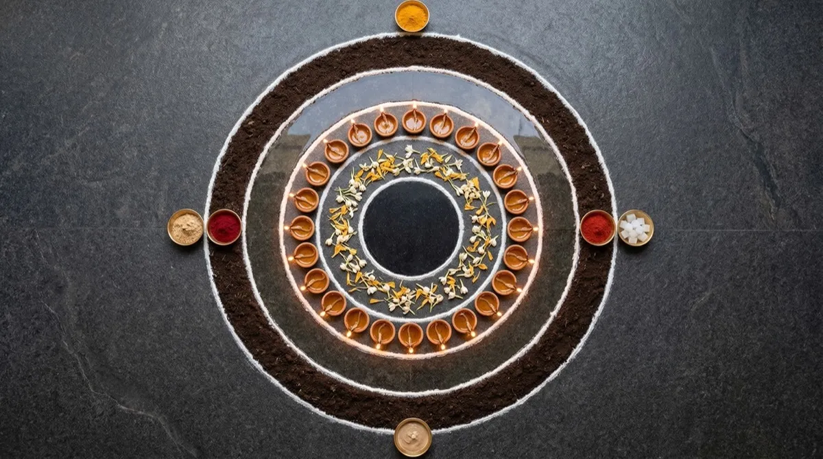 Five elements as concentric rings diagram