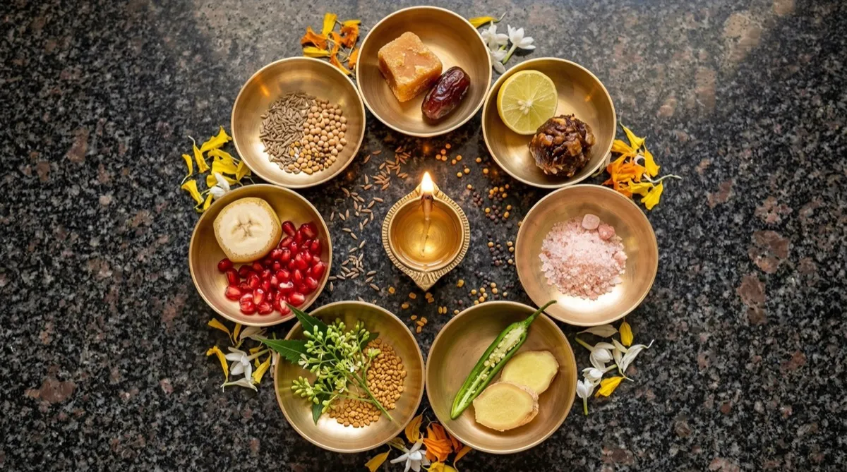 Six tastes in circular arrangement